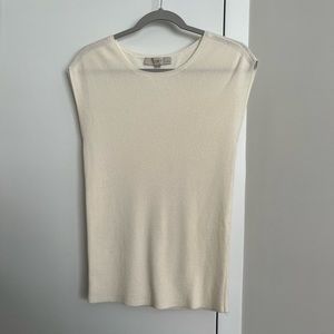 LOFT cream sleeveless sweater Size XXSP